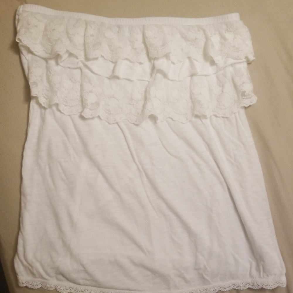 Maurices Sleeveless White Cotton Top